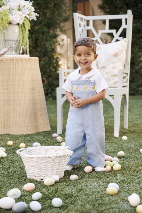 Teddy's Longall - Beale Street Blue with Duck Smocking