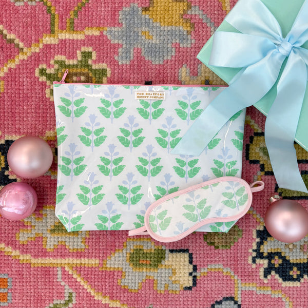 Dream More Mask - Hanover Hand Block with Palm Beach Pink