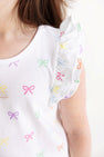 Ruehling Ruffle Dress - Bitty Bows (Worth Avenue White)