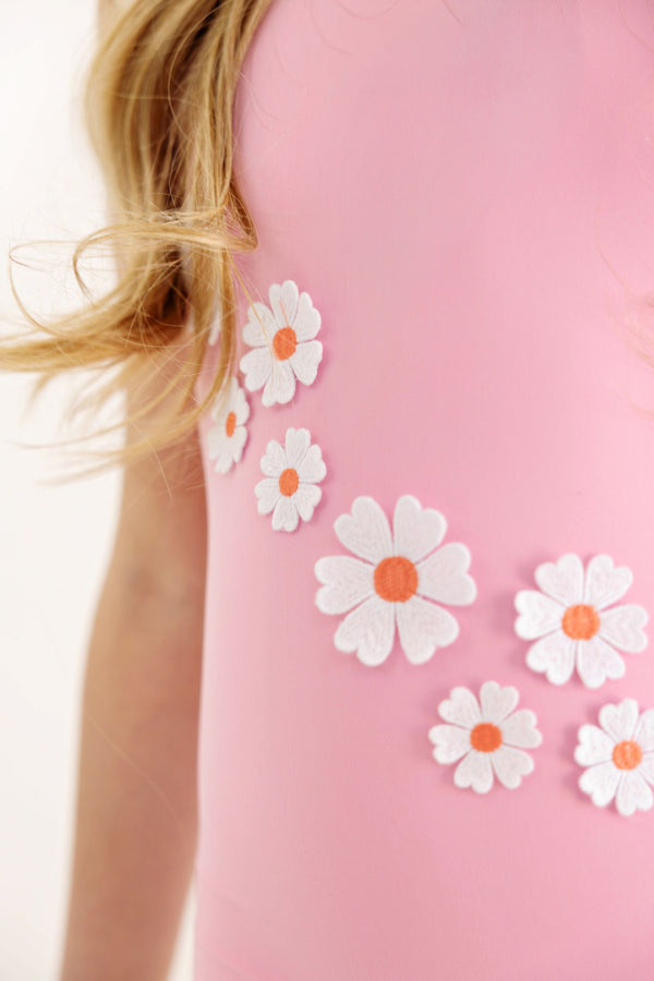 St. Lucia Swimsuit - Hamptons Hot Pink & Seashore Sherbet with Flowers