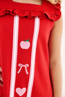 Darla Dress - Richmond Red & Hamptons Hot Pink with Appliques