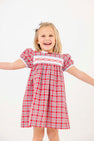 Dollie Mae Dress - Woodspoint Plaid with Worth Avenue White