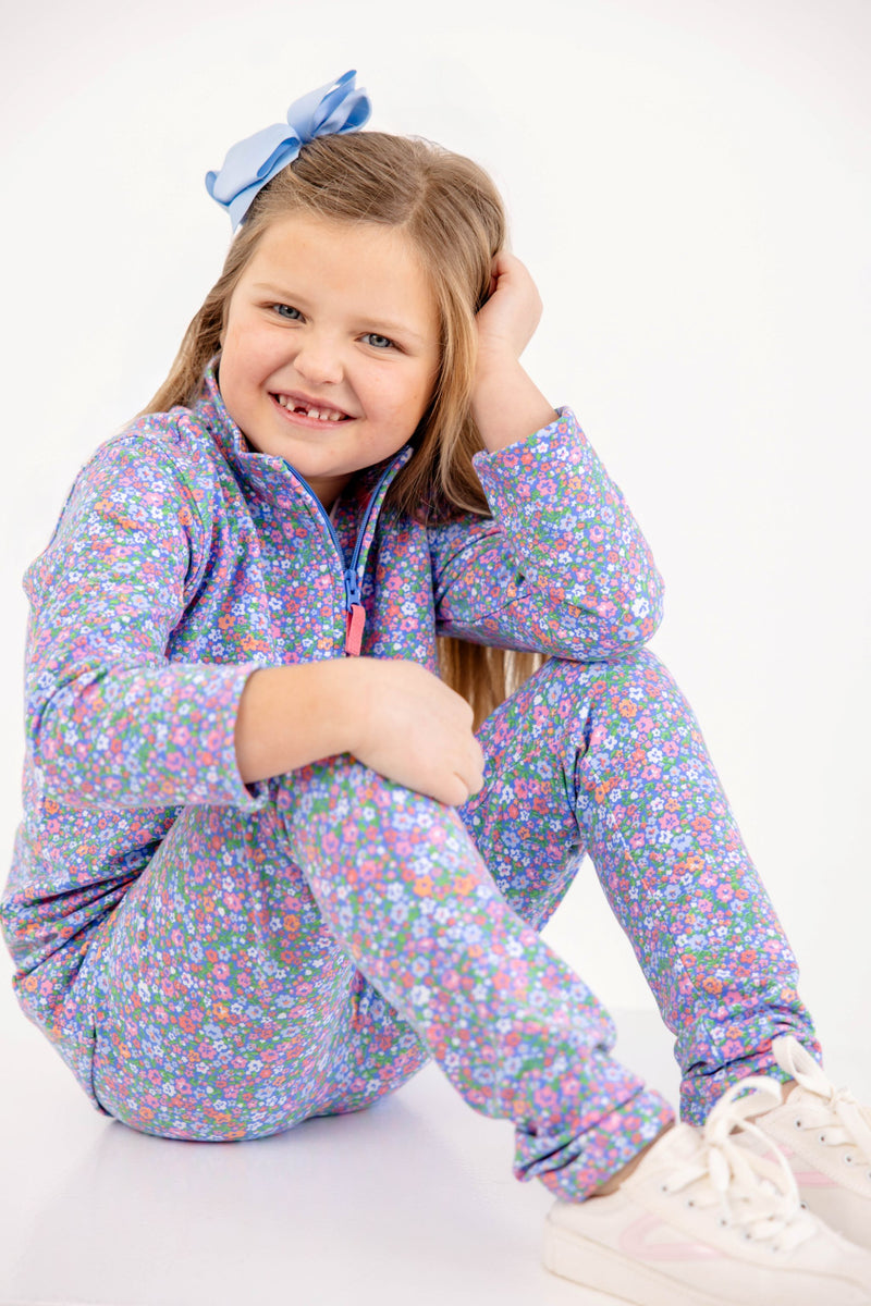 Canter Collar Half Zip - Mountain Brook Mini Floral (Parrot Cay Coral)
