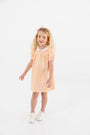 Tabitha's Teacher's Pet Dress - Seashore Sherbet Gingham with Worth Avenue White
