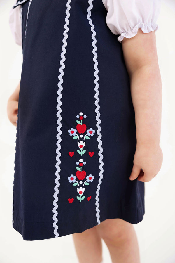 Donna Dress - Nantucket Navy with Beale Street Blue & Flowers