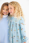 Kennedy Colorblock Jumper - Sarasota Sky & Old Greenwich Green