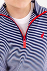 Prepletic™ Hayword Half Zip - Nantucket Navy Stripe with Richmond Red Stork