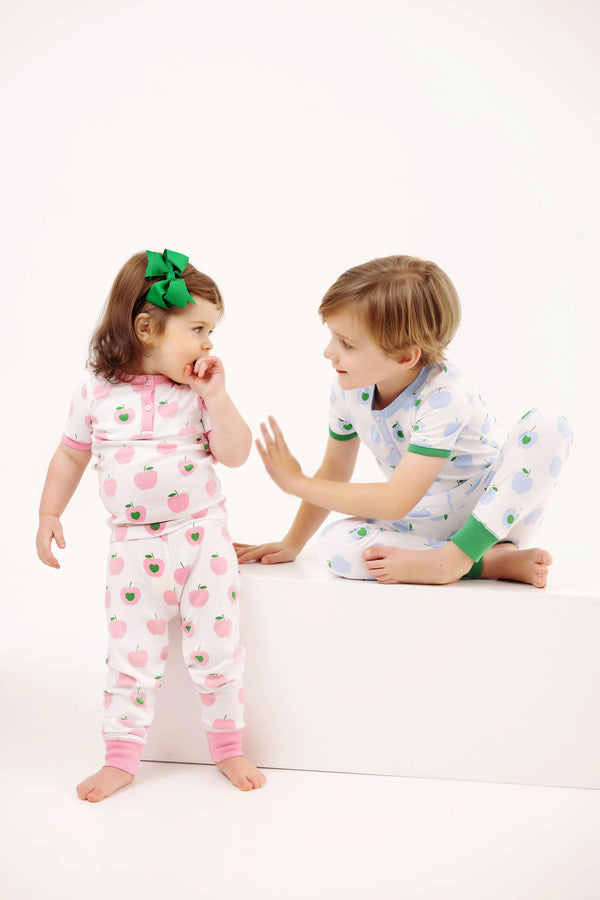 Sara Jane's Short Sleeve Set - Applecrest Orchard (Hamptons Hot Pink)