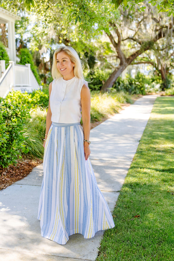 Mrs. Buckley Ball Skirt - Sobro Seersucker