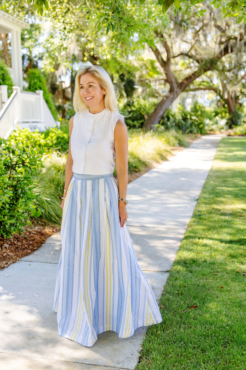 Mrs. Buckley Ball Skirt - Sobro Seersucker