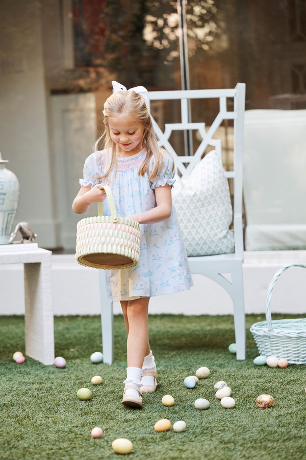 Short Sleeve Sandy Smocked Dress - Lindon Hill Hops with Pier Party Pink