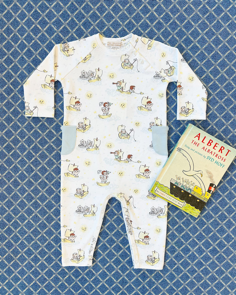 Rayburn Romper - S.S. Beaufort with Buckhead Blue