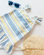 St. Lucia Swimsuit - Sobro Stripe with Worth Avenue White