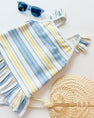 St. Lucia Swimsuit - Sobro Stripe with Worth Avenue White