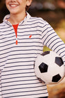 Hayword Half Zip - Nantucket Navy Stripe with Richmond Red Stork