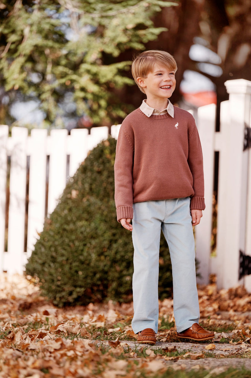 Isaac's Sweater - Gray Bay Brown with Palmetto Pearl Stork