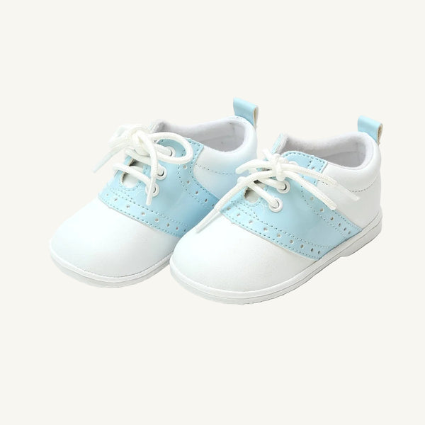 Angel Baby Austin Shoes - White with Sky Blue