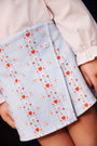 Stella Skort - First Day Flowers with Flower Buttons