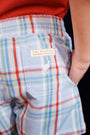 Sheffield Shorts - Kensington Court Plaid with Worth Avenue White Stork