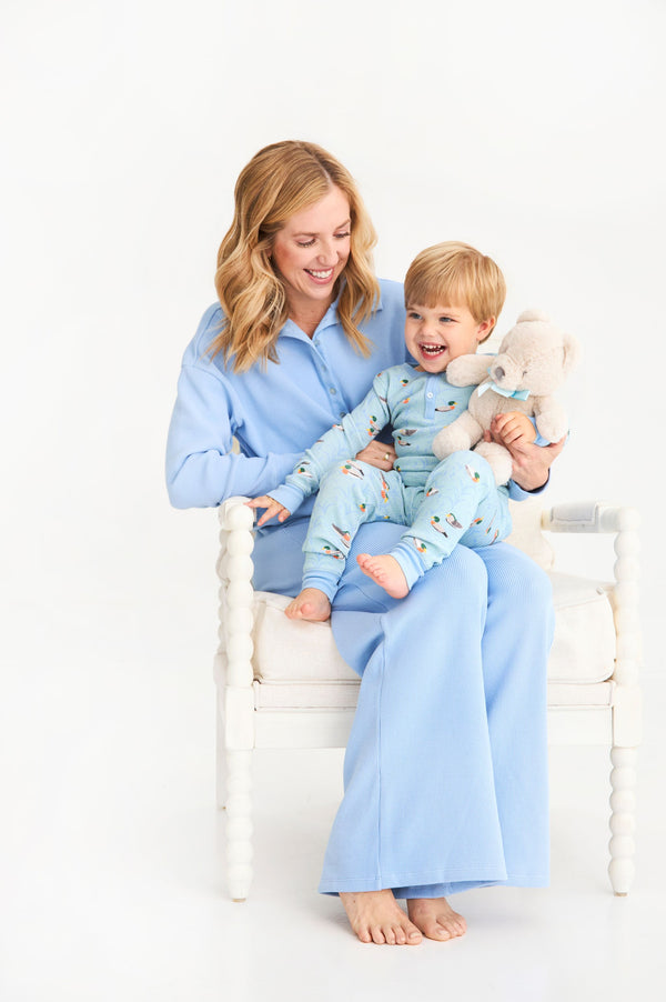 Libby's Lounge Set Waffle Knit - Sarasota Sky