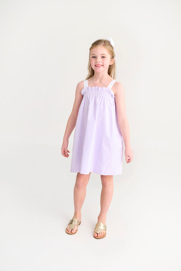 Lainey's Little Dress - Lauderdale Lavender Gingham