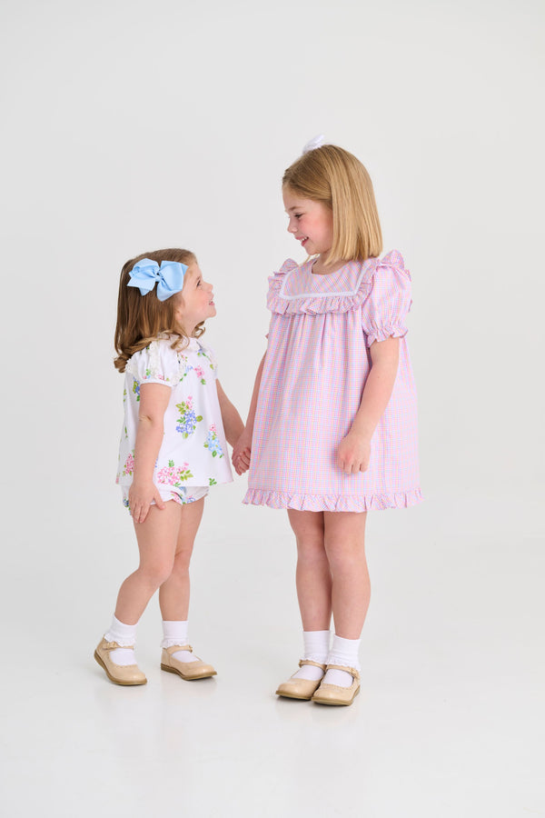 Debbie Dress - Woodstock Park Plaid with Worth Avenue White