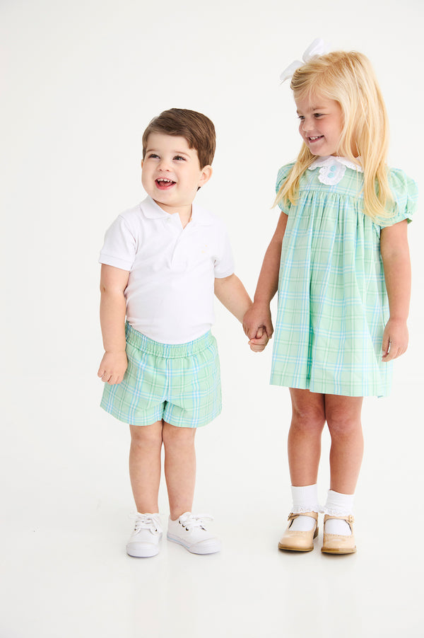 Sheffield Shorts - Pelham Bay Plaid (Green)