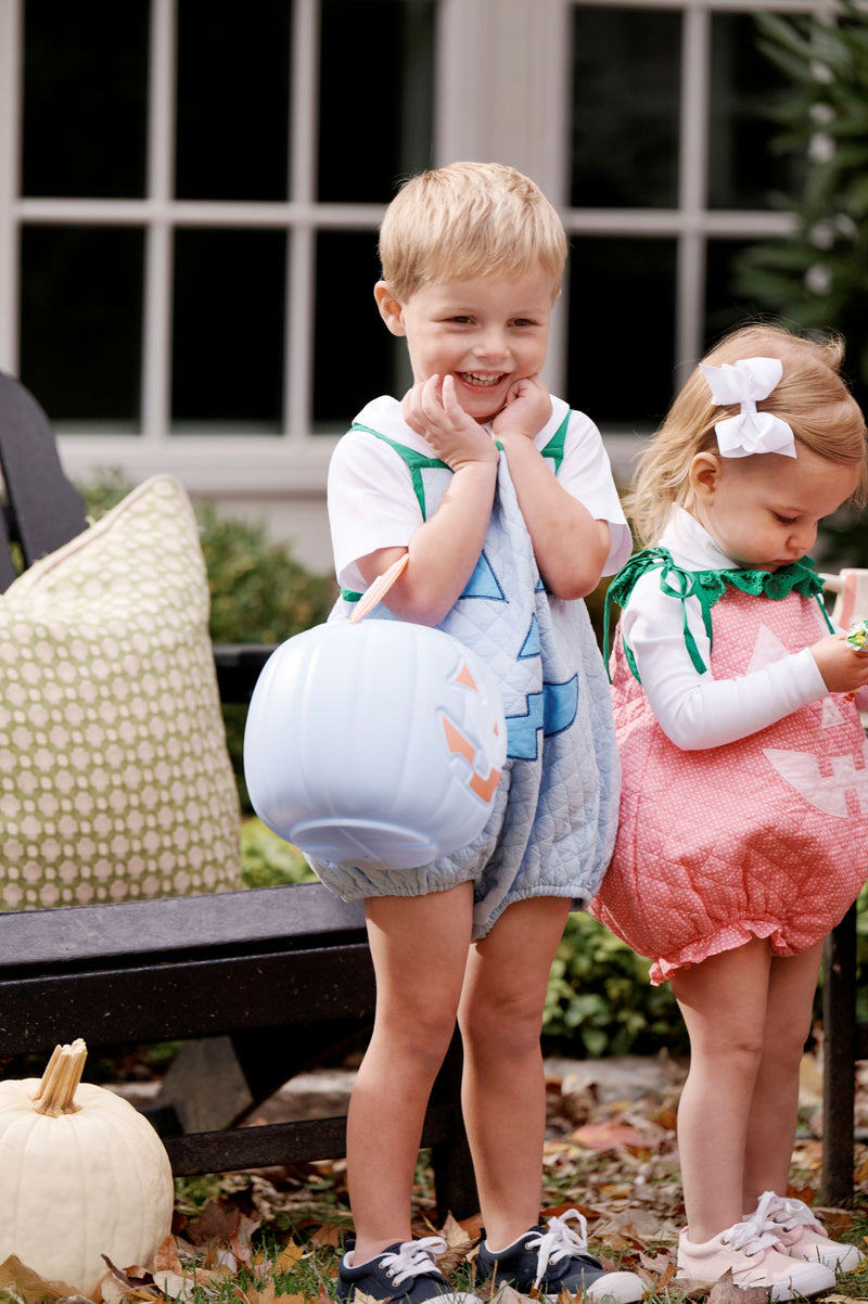 Sir Proper's Pumpkin Pail - Beale Street Blue with Seashore Sherbet Gingham