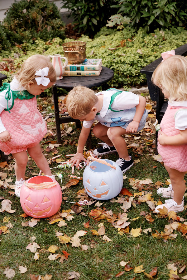 Happy Halloween Pink Pumpkin Costume (Toddler) - Hamptons Hot Pink Micro Dot with Palm Beach Pink & Kiawah Kelly Green
