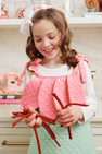 Happy Halloween Flower (Child) - Grace Bay Green Microdot with Hamptons Hot Pink