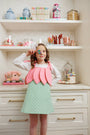 Happy Halloween Flower (Child) - Grace Bay Green Microdot with Hamptons Hot Pink