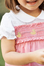 Ritzy Romper - Sandpearl Pink with Duck Smocking