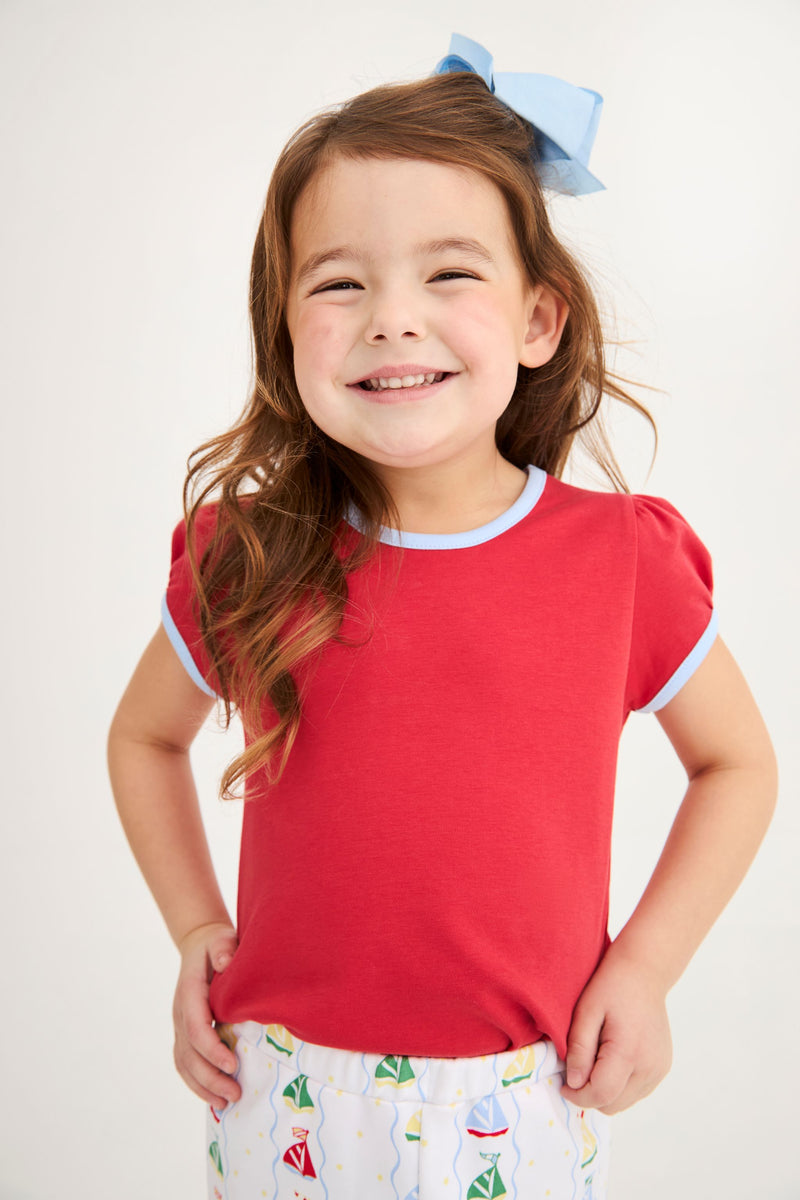 Penny's Play Shirt - Richmond Red with Beale Street Blue