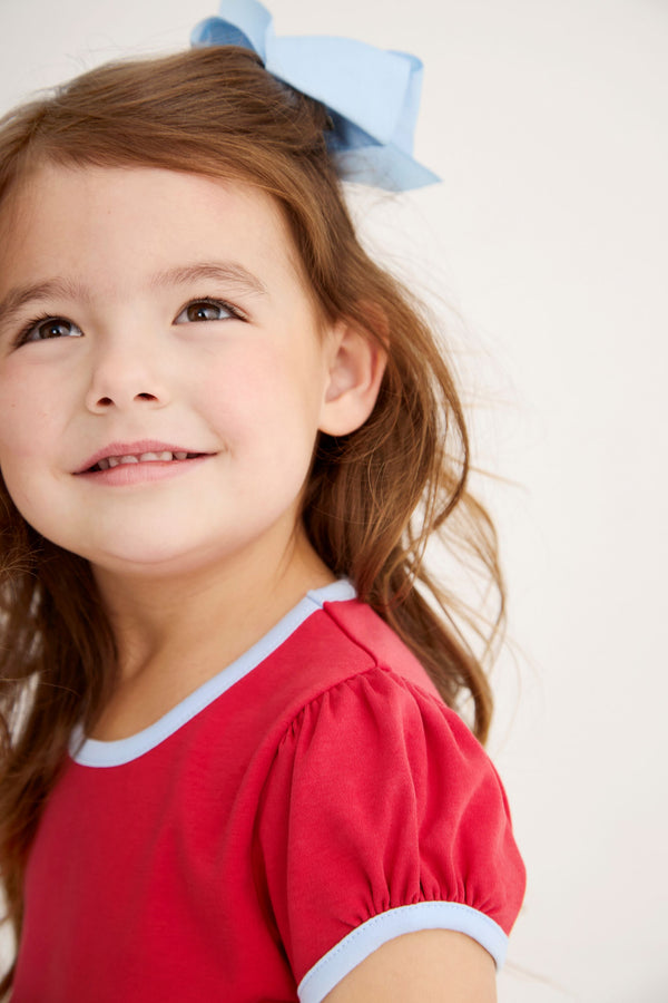 Penny's Play Shirt - Richmond Red with Beale Street Blue