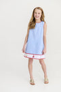 Annie Apron Dress - Beale Street Blue with Worth Avenue White and Sailboats