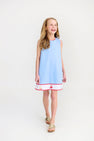Annie Apron Dress - Beale Street Blue with Worth Avenue White and Sailboats