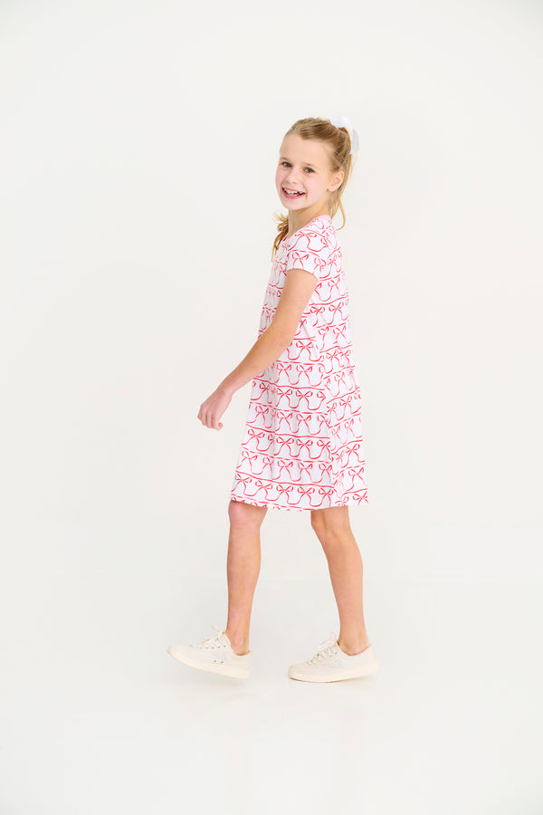 Polly Play Dress - Birdie's Bows with Pier Party Pink