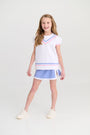 Prepletic™ Samantha Skort - Park City Periwinkle with Worth Avenue White Trim & Stork