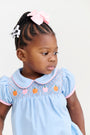 Mary Dal Bubble - Barrington Blue & Sandpearl Pink with Pumpkin Smocking
