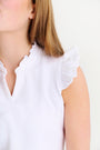 Rosie Ruffle Top - Worth Avenue White