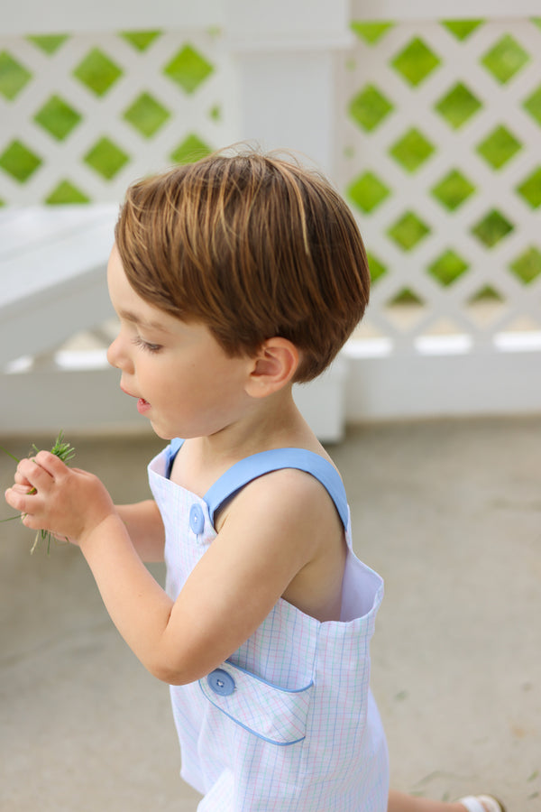 Teddy's Tab Jon Jon - Whitby Windowpane with Sarasota Sky