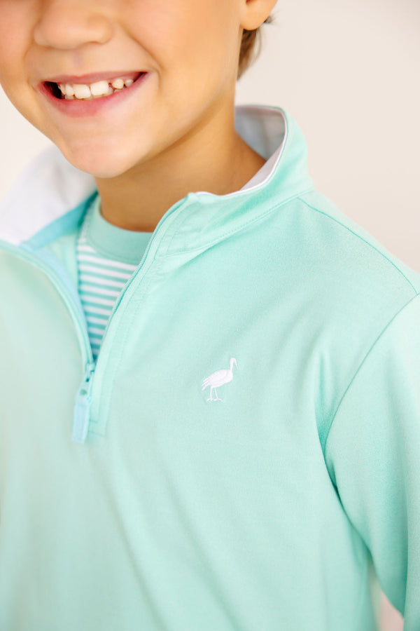 Prepletic™ Hayword Half-Zip - Turks Teal with Worth Avenue White Stork