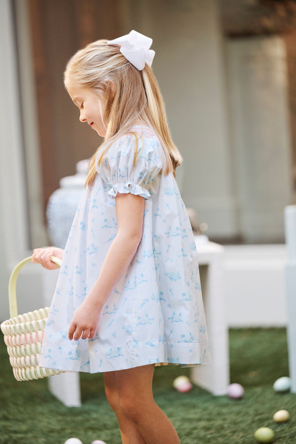 Short Sleeve Sandy Smocked Dress - Lindon Hill Hops with Pier Party Pink