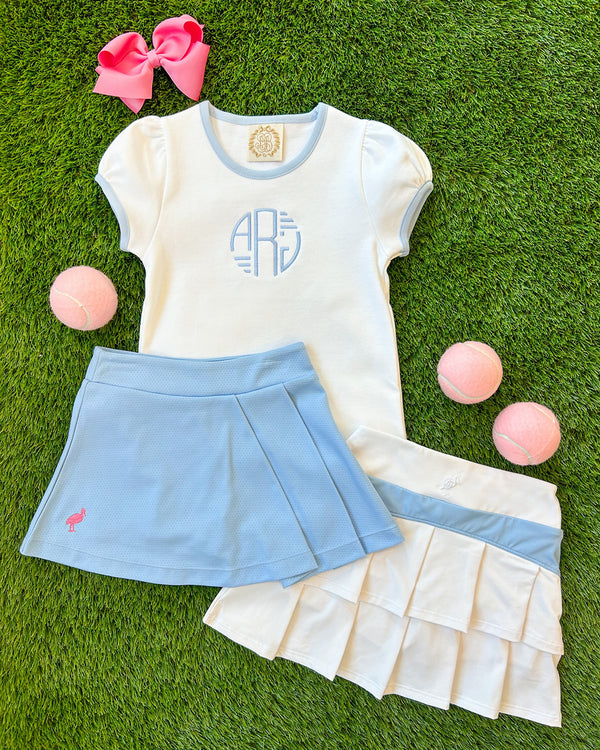 Prepletic™ Cindy Skort - Worth Avenue White with Beale Street Blue & Worth Avenue White Stork