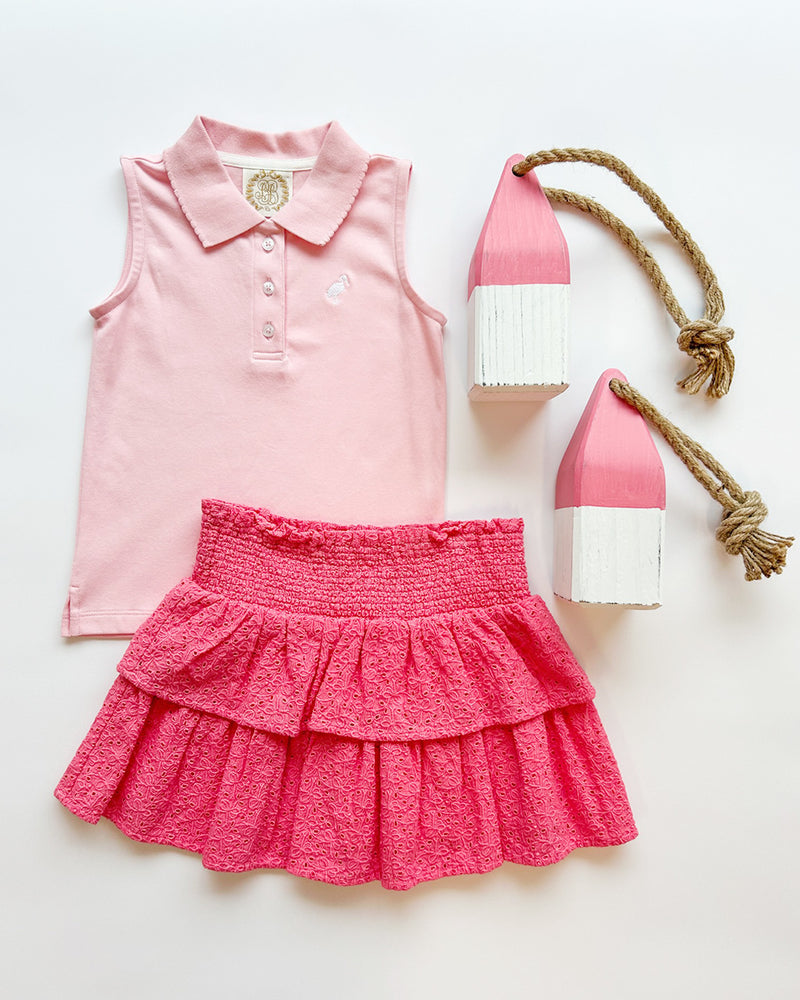 Ruthie Ruffle Skirt - Romany Rose Bow Eyelet