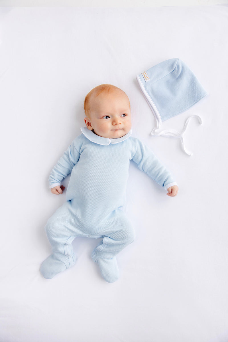 Bundle Me Bonnet - Buckhead Blue with Worth Avenue White