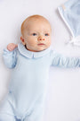 Rock Me Romper (Ribbed) - Buckhead Blue with Worth Avenue White