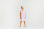 Sleeveless Tabitha's Teacher's Pet Dress - Water Street Windowpane with Worth Avenue White & Winter Park Pink