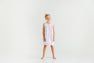 Sleeveless Tabitha's Teacher's Pet Dress - Water Street Windowpane with Worth Avenue White & Winter Park Pink