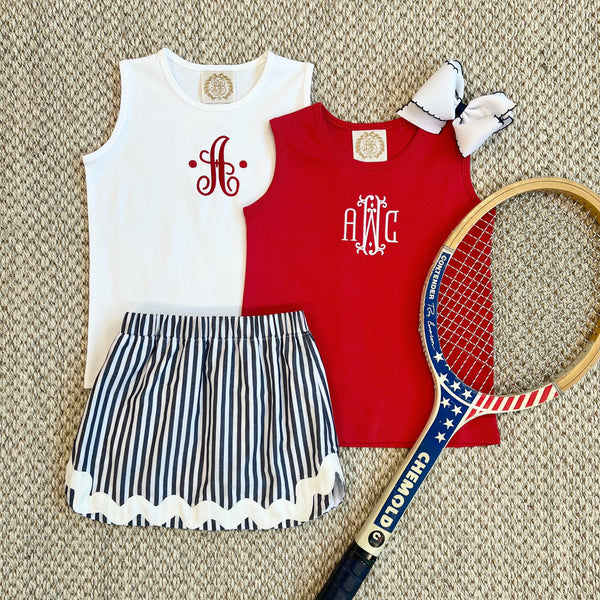 Monogram: Richmond Red, Betsey Font